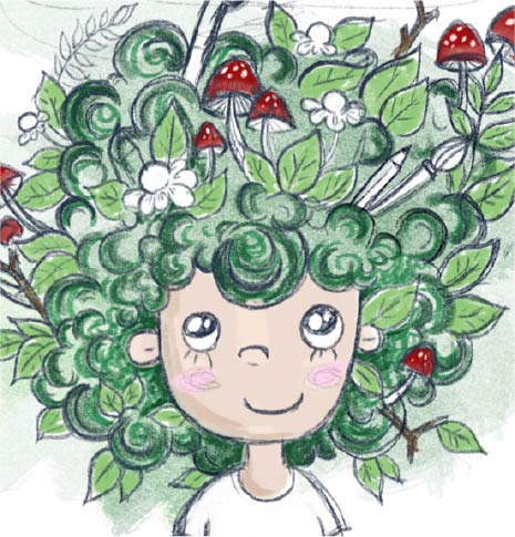 A playful and childlike illustration of myself